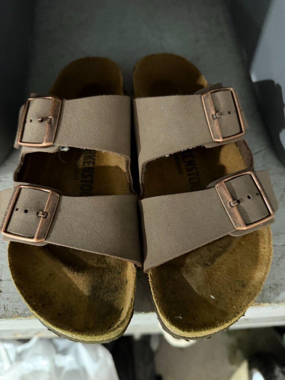 Birkenstock Arizona size 37.  Brown and in great condition.